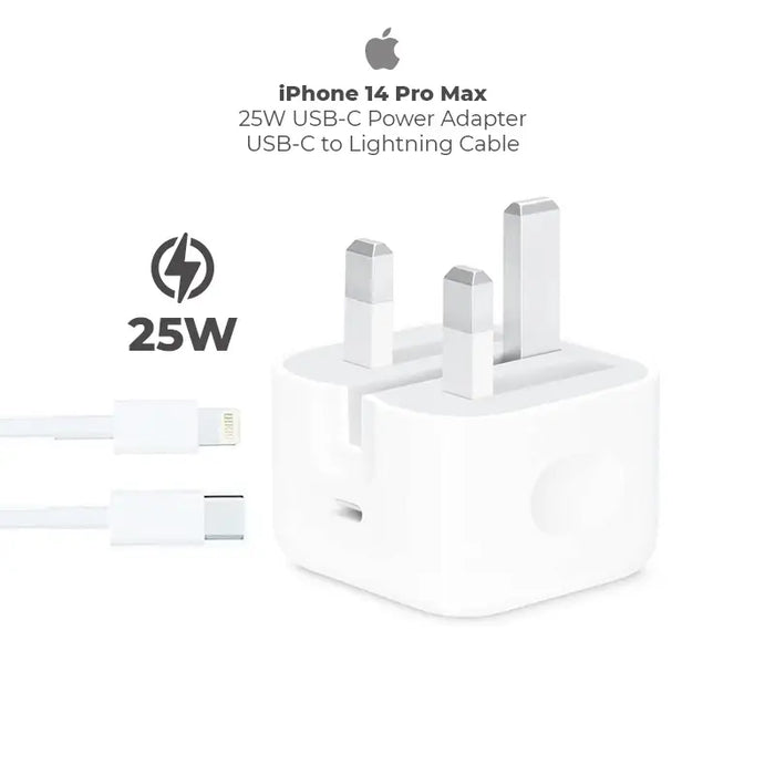 25W iPhone C-C Pd Power Adapter Charger 3 Pin (Uk Pin)