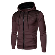 Men Navy Blue Hoodie with Mesh Design Winter Casual Jacket