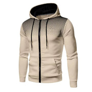 Men Navy Blue Hoodie with Mesh Design Winter Casual Jacket