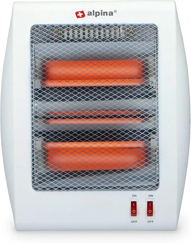 Electric Heater White Stainless Steel 3-Tier
