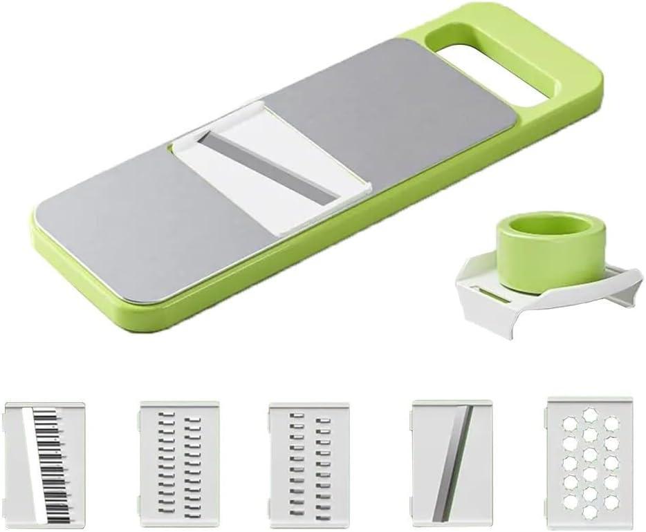 Premium Green Grater with 5 Blades for Cheese & Veggie