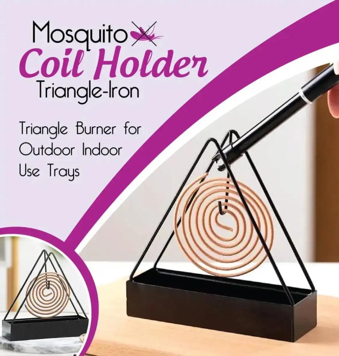 Mosquito Coil Holder Triangle Iron Black Metal Outdoor Indoor
