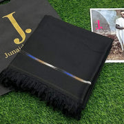 1 Pc Men's Wool Plain Shawl ( Black )