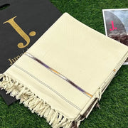1 Pc Men's Wool Plain Shawl ( Off White )