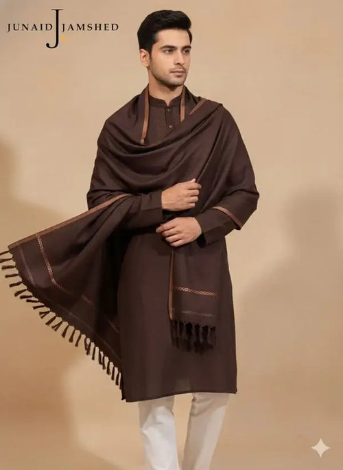 1 Pc Men's Wool Plain Shawl