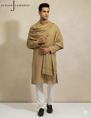 1 Pc Men's Wool Plain Shawl ( Dark Skin )