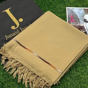 1 Pc Men's Wool Plain Shawl ( Dark Skin )