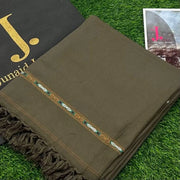 1 Pc Men's Wool Plain Shawl ( Olive Green )