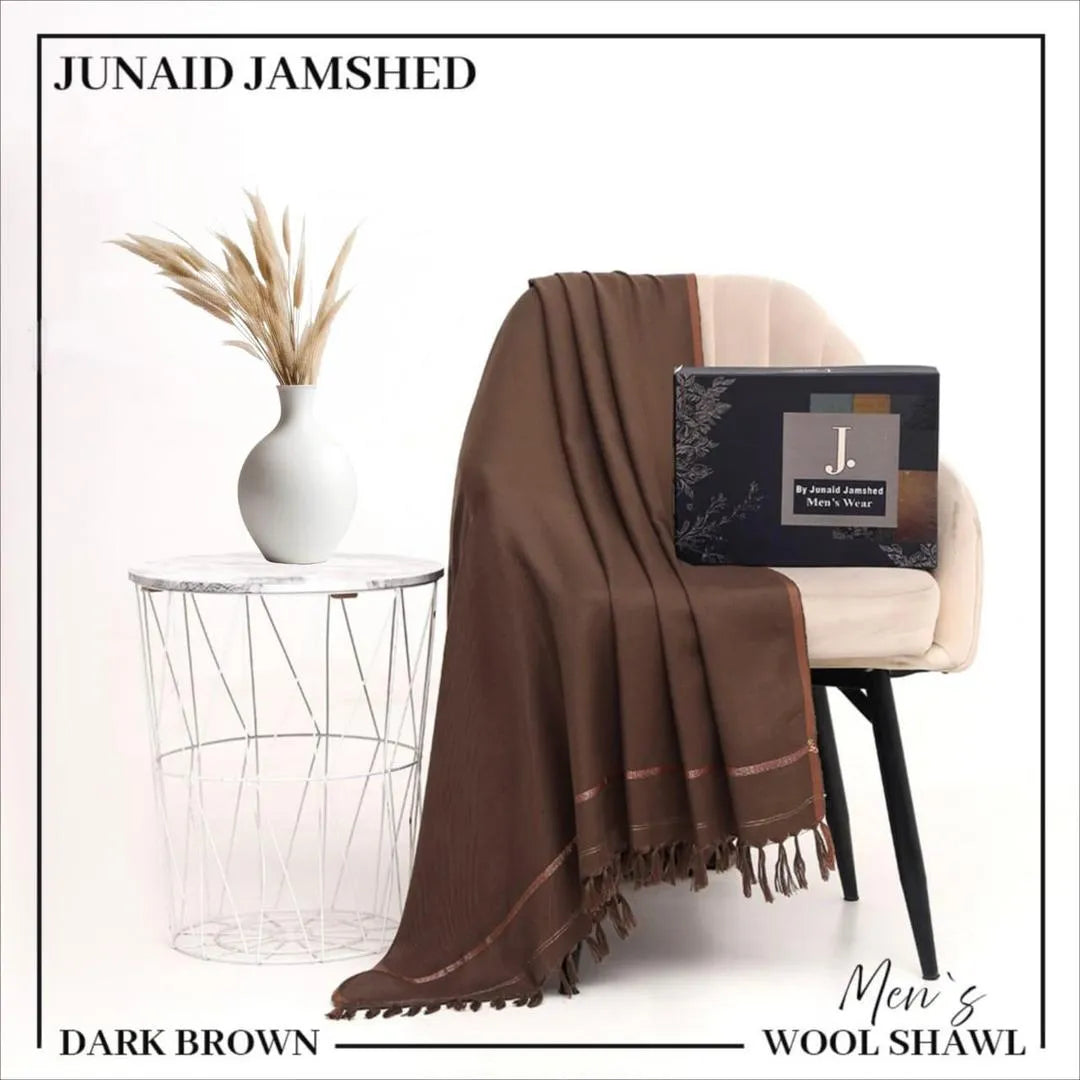 Men's Dark Brown Wool Shawl 2.5 Gazz